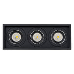 Square Recessed Tilt 3 x 6w Recessed LED Downlight