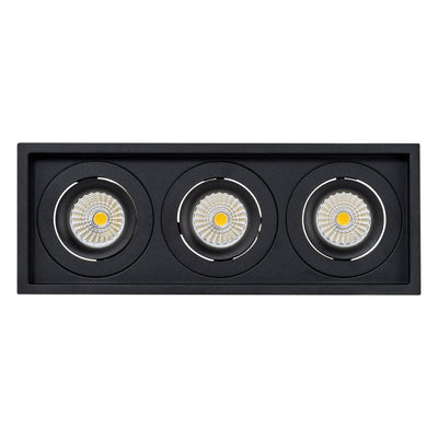 Square Recessed Tilt 3 x 6w Recessed LED Downlight