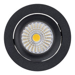 13w CRI97+ Recessed Round Tilt Dimmable LED Downlight 3000k - 75mm Cutout