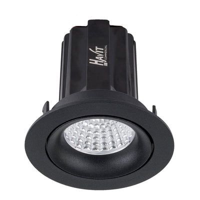 13w CRI97+ Recessed Round Tilt Dimmable LED Downlight 3000k - 75mm Cutout