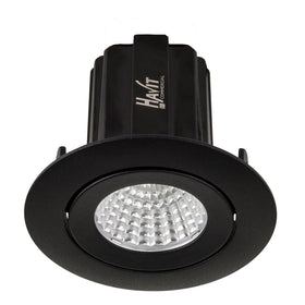 13w CRI97+ Recessed Round Tilt Dimmable LED Downlight 3000k - 75mm Cutout (0683)