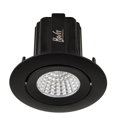 13w CRI97+ Recessed Round Tilt Dimmable LED Downlight 3000k - 75mm Cutout (0683)