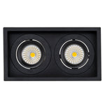 2 x 13w CRI97+ Recessed Square Tilt Dimmable LED Downlight