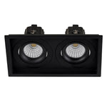 2 x 13w CRI97+ Recessed Square Tilt Dimmable LED Downlight