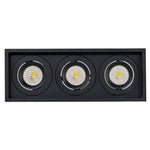3 x Square Tilt 13w D2W Recessed LED Downlight