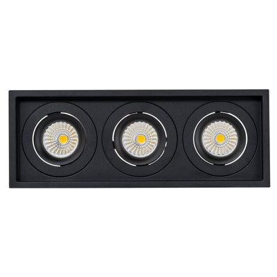 3 x Square Tilt 13w D2W Recessed LED Downlight