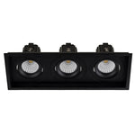 3 x 13w CRI97+ Recessed Square Tilt Dimmable LED Downlight 3000k