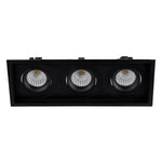 Square Recessed Tilt 3 x 7.2w Recessed LED Downlight