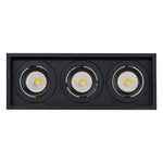 Square Recessed Tilt 3 x 7.2w Recessed LED Downlight