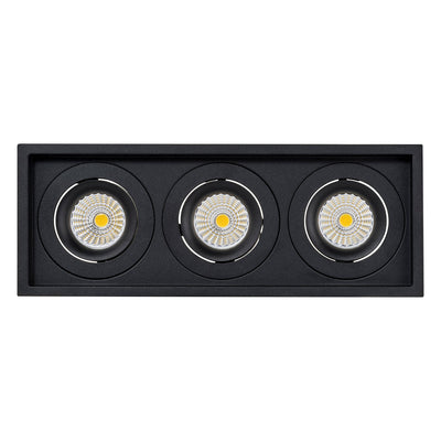 Square Recessed Tilt 3 x 7.2w Recessed LED Downlight