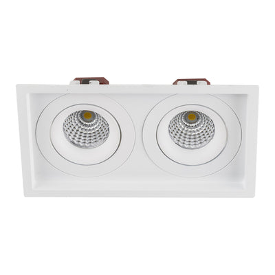 Square Recessed Tilt 2 x 6w Recessed LED Downlight