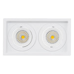 Square Recessed Tilt 2 x 6w Recessed LED Downlight
