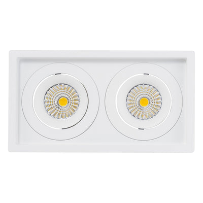 Square Recessed Tilt 2 x 6w Recessed LED Downlight