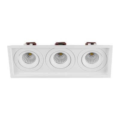 Square Recessed Tilt 3 x 6w Recessed LED Downlight