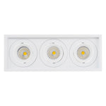 Square Recessed Tilt 3 x 6w Recessed LED Downlight