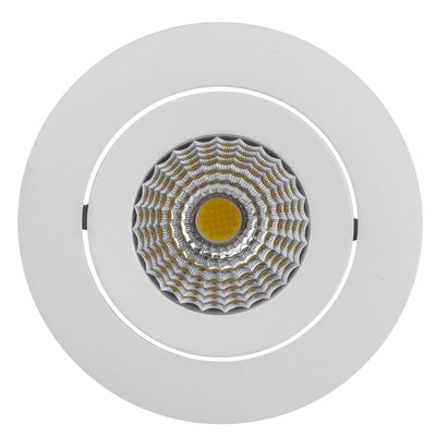 13w CRI97+ Recessed Round Tilt Dimmable LED Downlight 3000k - 75mm Cutout