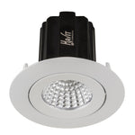 13w CRI97+ Recessed Round Tilt Dimmable LED Downlight 3000k - 75mm Cutout