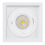 Square Tilt 13w D2W Recessed LED Downlight - 92mm Cutout (8083)