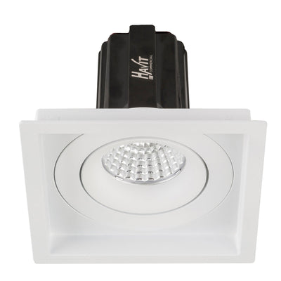 Square Tilt 13w D2W Recessed LED Downlight - 92mm Cutout (8083)