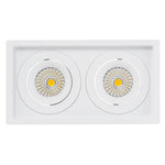 2x 13w CRI97+ Recessed Square Tilt Dimmable LED Downlight 3000k