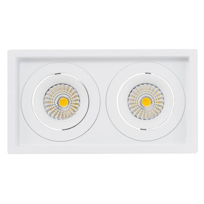 2 x Square Tilt 13w D2W Recessed LED Downlight