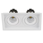 2 x Square Tilt 13w D2W Recessed LED Downlight