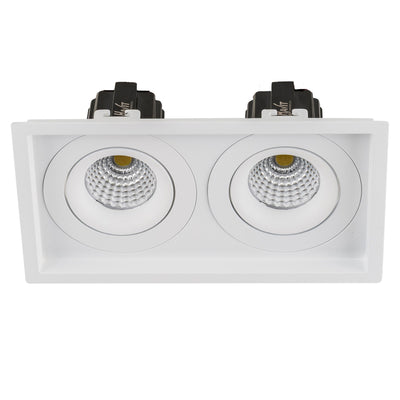 2 x Square Tilt 13w D2W Recessed LED Downlight