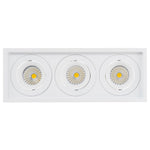 3 x 13w CRI97+ Recessed Square Tilt Dimmable LED Downlight 3000k
