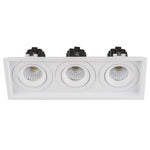 3 x Square Tilt 13w D2W Recessed LED Downlight