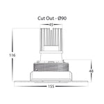 Tilt 13w Recessed Round Trimless Dali Tunable LED Downlight