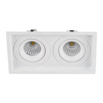 Square Recessed Tilt 2 x 7.2w 24v DC Recessed LED Downlight