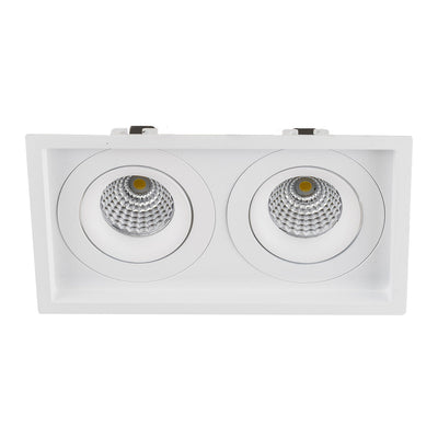 Square Recessed Tilt 2 x 7.2w 24v DC Recessed LED Downlight