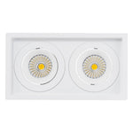 Square Recessed Tilt 2 x 7.2w 24v DC Recessed LED Downlight