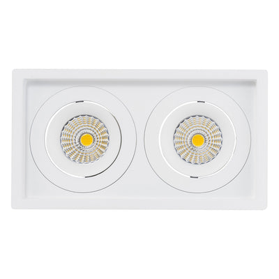 Square Recessed Tilt 2 x 7.2w 24v DC Recessed LED Downlight