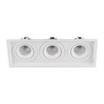 Square Recessed Tilt 3 x 7.2w Recessed LED Downlight