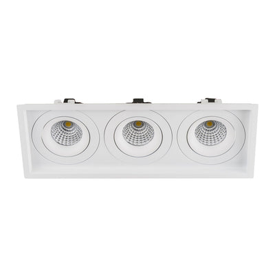 Square Recessed Tilt 3 x 7.2w Recessed LED Downlight