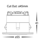 White Dimmable 5W Mini Recessed LED Downlight - HCP-8130502 (2)