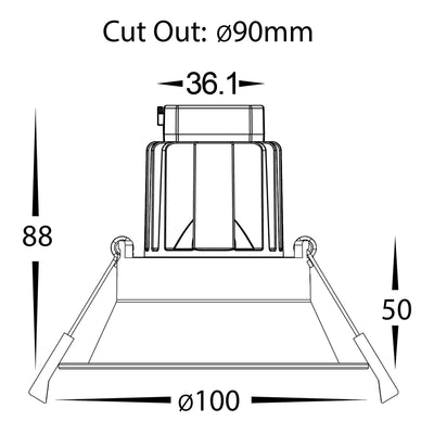Deep Tilt 6w Recessed LED Downlight