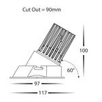 Round 13w Dali Tunable Wall Washer Recessed LED Downlight