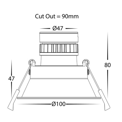Deep Tilt 7.2w 24v DC Recessed LED Downlight