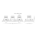 Square Recessed Tilt 3 x 7.2w Recessed LED Downlight