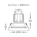 Round Fixed 6w Recessed LED Downlight