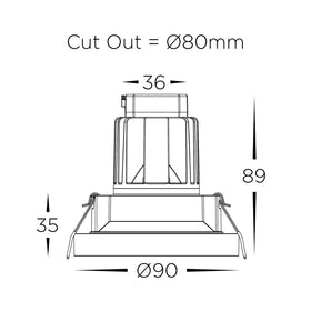 Round Fixed 6w Recessed LED Downlight