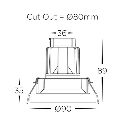 Round Fixed 6w Recessed LED Downlight