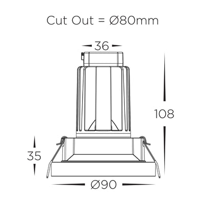 Round Fixed 13w Recessed LED Downlight