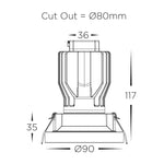 Round Fixed 17w Recessed LED Downlight
