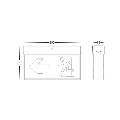 Surface Mounted Exit Light
