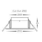 Standard 3w LED Recessed Spit Fire
