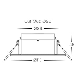 Standard 3w LED Recessed Spit Fire