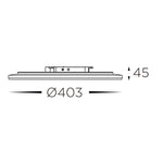 400mm 30w Emergency LED Oyster Tri Colour